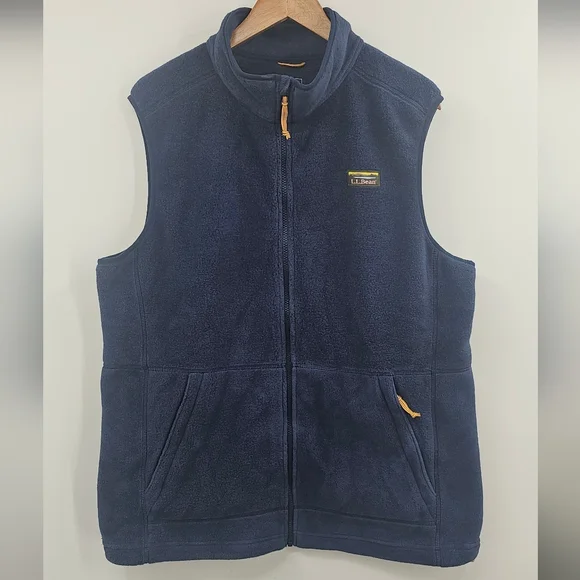 L.L. Bean Classic Fleece Blue Vest Size XL Tall - Picture 11 of 11